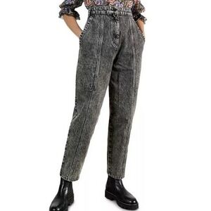 NWT Ted Baker Kelliey‎ Grey Acid Wash Peg Leg Jeans - Size 32 (US 12)